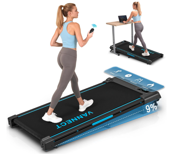 VANNECT Upgraded Walking Pad with 9/12% Incline, 2.75HP/3.0HP Quiet Jogging Running